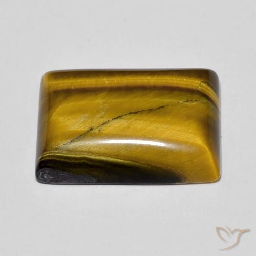 Tiger's Eye Gemstone in 18 x 13 mm (calibrated) Size for Sale, Tiger's Eye Stone in Medium Brown Color