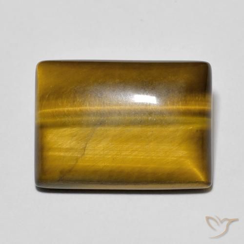 12.54ct Natural Golden Brown Tiger's Eye, Baguette, Opaque