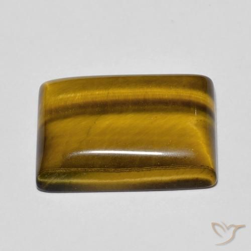 Tiger's Eye Gemstone in 18 x 13 mm (calibrated) Size for Sale, Tiger's Eye Stone in Golden Brown Color