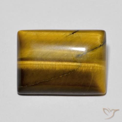 11.56ct Natural Warm Brown Tiger's Eye, Baguette, Opaque