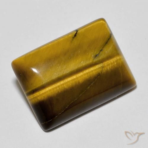 11.56 ct Brown Tiger's Eye Stone, Natural Tiger's Eye in Baguette Cabochon Shape for Sale