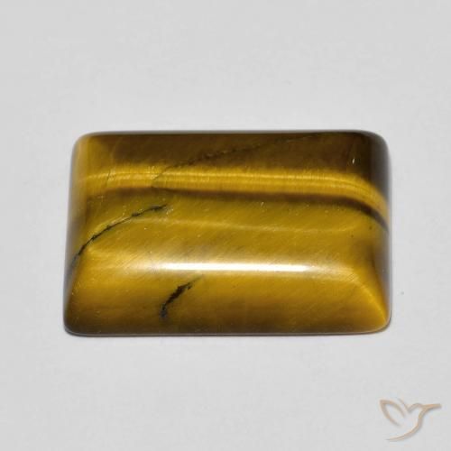 Tiger's Eye Gemstone in 18 x 13 mm (calibrated) Size for Sale, Tiger's Eye Stone in Warm Brown Color