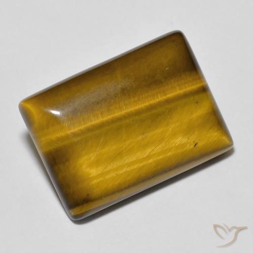 12.85 ct Brown Tiger's Eye Stone, Natural Tiger's Eye in Baguette Cabochon Shape for Sale