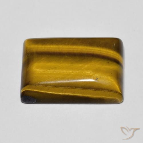 Tiger's Eye Gemstone in 18 x 13 mm (calibrated) Size for Sale, Tiger's Eye Stone in Medium Brown Color