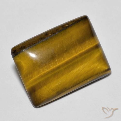 11.32 ct Brown Tiger's Eye Stone, Natural Tiger's Eye in Baguette Cabochon Shape for Sale