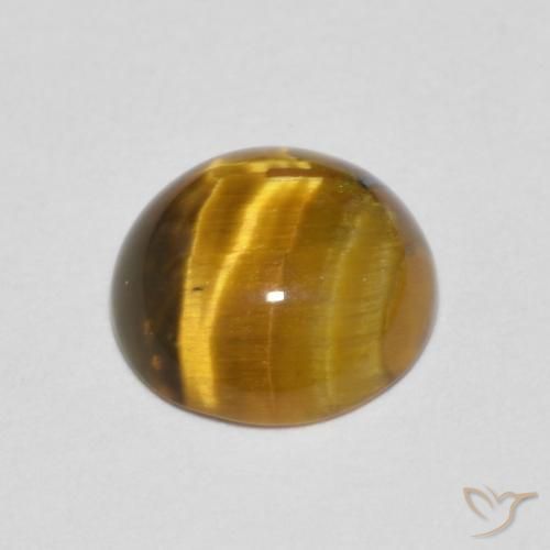 Tiger's Eye Gemstone in 8 mm (calibrated) Size for Sale, Tiger's Eye Stone in Golden Brown Color