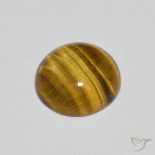 Tiger's Eye Gemstone in 7 mm (calibrated) Size for Sale, Tiger's Eye Stone in Golden Brown Color