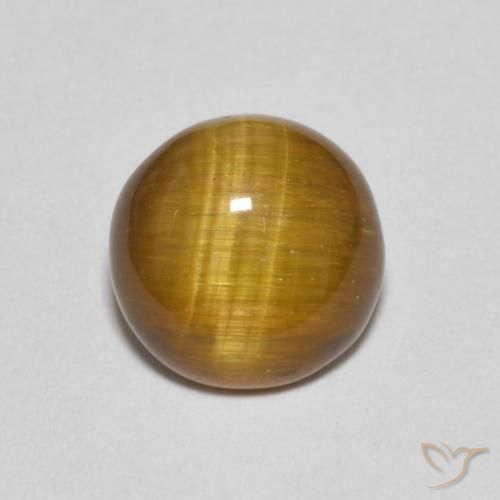 1.19ct Natural Light Brown Tiger's Eye, Round, Opaque