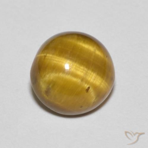 1.64 ct Brown Tiger's Eye Stone, Natural Tiger's Eye in Round Cabochon Shape for Sale