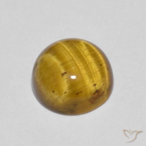 Tiger's Eye Gemstone in 7.5 mm (calibrated) Size for Sale, Tiger's Eye Stone in Light Brown Color