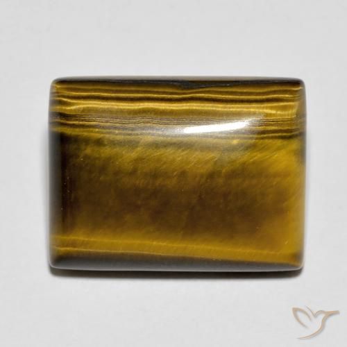 11.83ct Natural Medium Dark-Brown Tiger's Eye, Baguette, Opaque