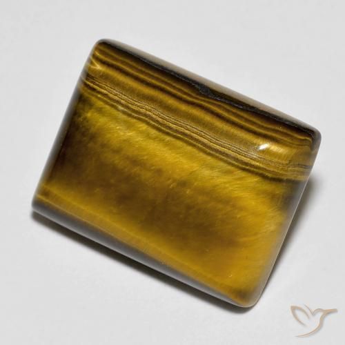 11.83 ct Brown Tiger's Eye Stone, Natural Tiger's Eye in Baguette Cabochon Shape for Sale