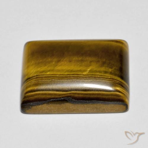 Tiger's Eye Gemstone in 16 x 12 mm (calibrated) Size for Sale, Tiger's Eye Stone in Medium Dark-Brown Color