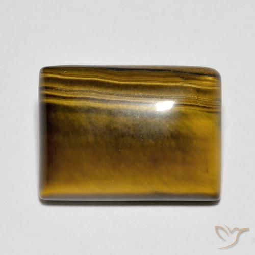 10.12ct Natural Medium Dark-Brown Tiger's Eye, Baguette, Opaque