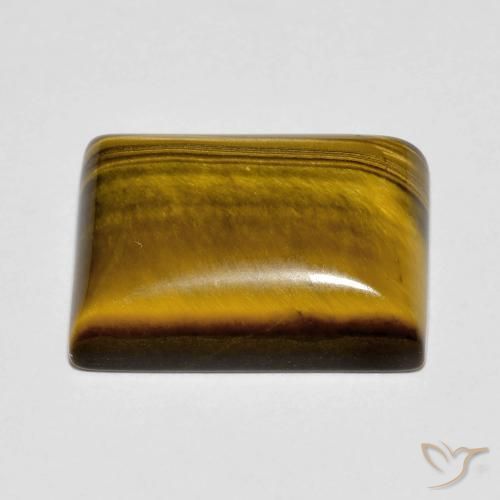 Tiger's Eye Gemstone in 16 x 12 mm (calibrated) Size for Sale, Tiger's Eye Stone in Medium Dark-Brown Color