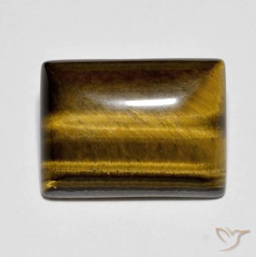 9.81ct Natural Warm Brown Tiger's Eye, Baguette, Opaque