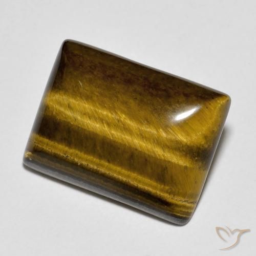9.81 ct Brown Tiger's Eye Stone, Natural Tiger's Eye in Baguette Cabochon Shape for Sale