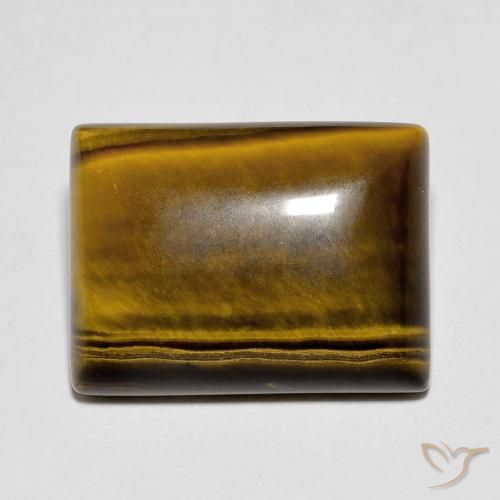 10.74ct Natural Golden Brown Tiger's Eye, Baguette, Opaque