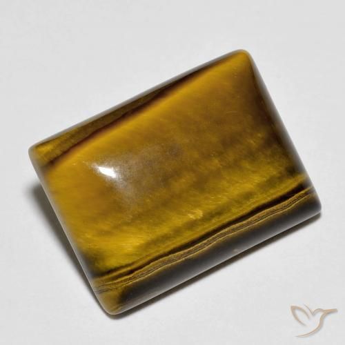 10.74 ct Brown Tiger's Eye Stone, Natural Tiger's Eye in Baguette Cabochon Shape for Sale