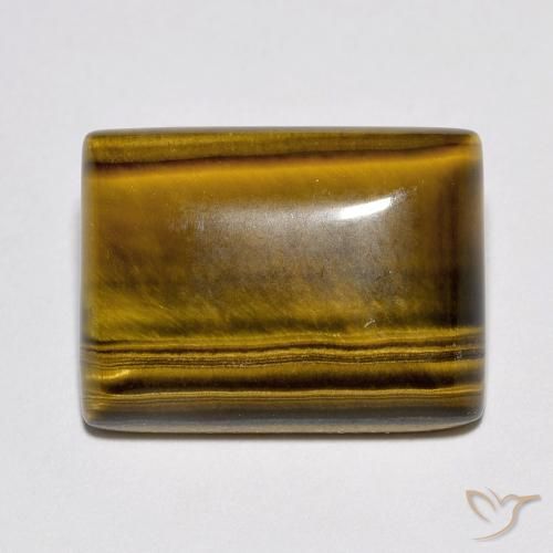 10.41ct Natural Warm Brown Tiger's Eye, Baguette, Opaque