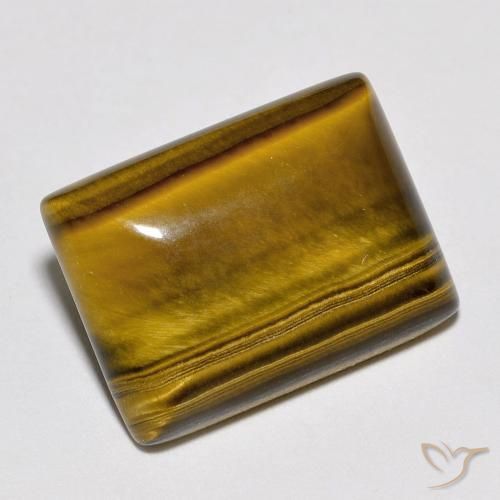 10.41 ct Brown Tiger's Eye Stone, Natural Tiger's Eye in Baguette Cabochon Shape for Sale