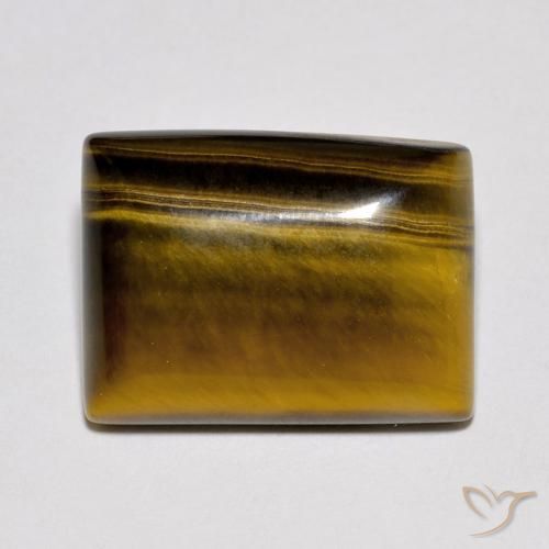 10.19ct Natural Warm Brown Tiger's Eye, Baguette, Opaque