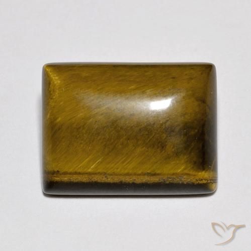 9.29ct Natural Medium Dark-Brown Tiger's Eye, Baguette, Opaque