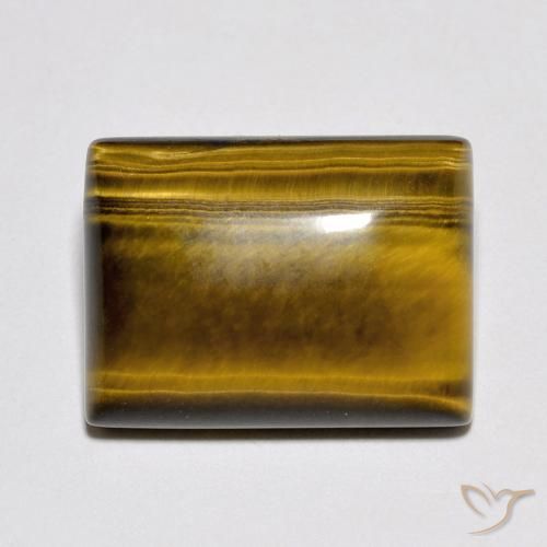 11.47ct Natural Warm Brown Tiger's Eye, Baguette, Opaque