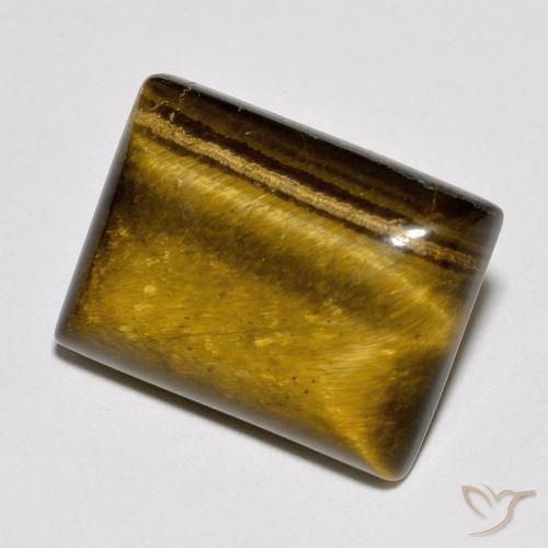 10.93 ct Brown Tiger's Eye Stone, Natural Tiger's Eye in Baguette Cabochon Shape for Sale