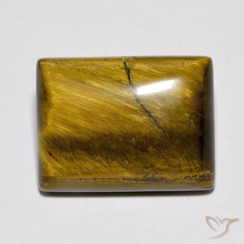 10.66ct Natural Golden Brown Tiger's Eye, Baguette, Opaque