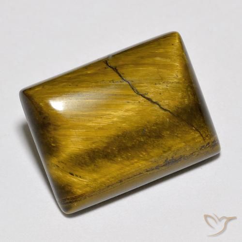10.66 ct Brown Tiger's Eye Stone, Natural Tiger's Eye in Baguette Cabochon Shape for Sale