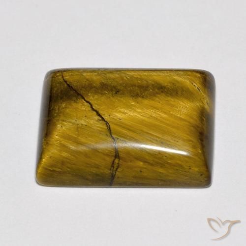 Tiger's Eye Gemstone in 16 x 12 mm (calibrated) Size for Sale, Tiger's Eye Stone in Golden Brown Color