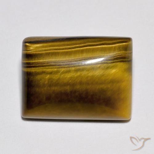 10.42ct Natural Warm Brown Tiger's Eye, Baguette, Opaque