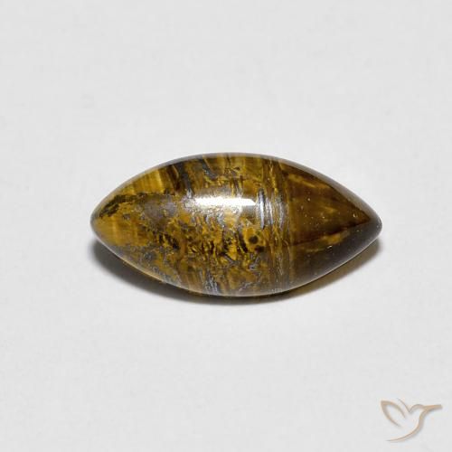 2.01ct Natural Golden Brown Tiger's Eye, Marquise, Opaque
