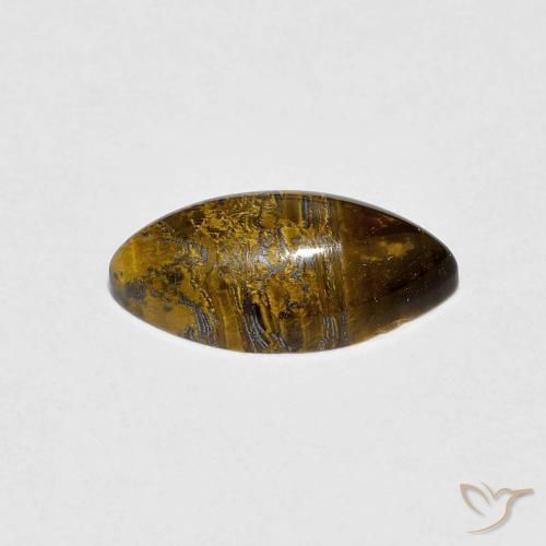 Tiger's Eye Gemstone in 12 x 6 mm (calibrated) Size for Sale, Tiger's Eye Stone in Golden Brown Color