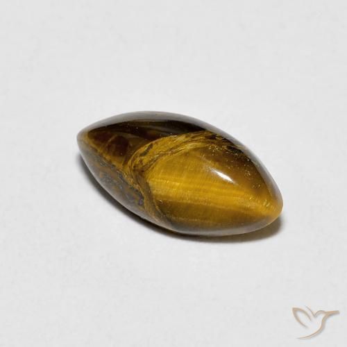 1.29 ct Brown Tiger's Eye Stone, Natural Tiger's Eye in Marquise Cabochon Shape for Sale