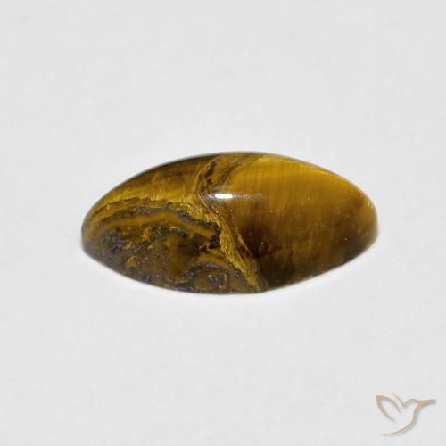 Tiger's Eye Gemstone in 10 x 5 mm (calibrated) Size for Sale, Tiger's Eye Stone in Warm Brown Color