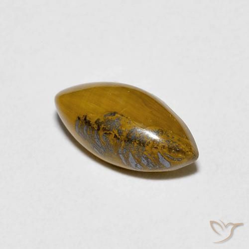 1.20 ct Brown Tiger's Eye Stone, Natural Tiger's Eye in Marquise Cabochon Shape for Sale
