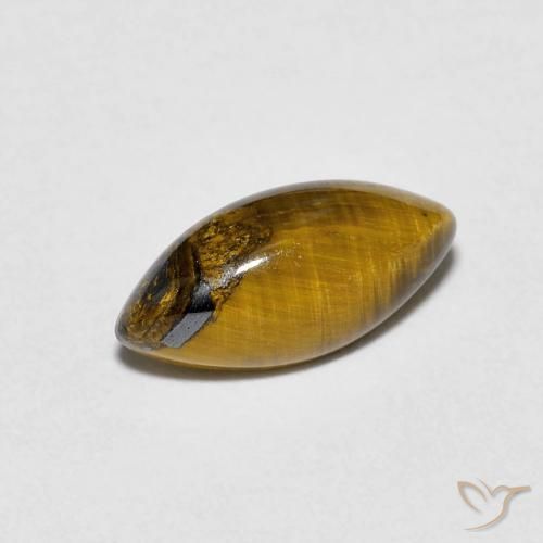 1.20 ct Brown Tiger's Eye Stone, Natural Tiger's Eye in Marquise Cabochon Shape for Sale