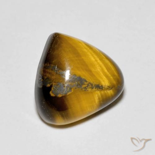 3.48 ct Brown Tiger's Eye Stone, Natural Tiger's Eye in Pear Cabochon Shape for Sale