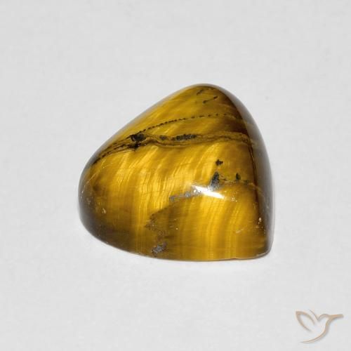 Tiger's Eye Gemstone in 10 x 10 mm (calibrated) Size for Sale, Tiger's Eye Stone in Yellowish Brown Color
