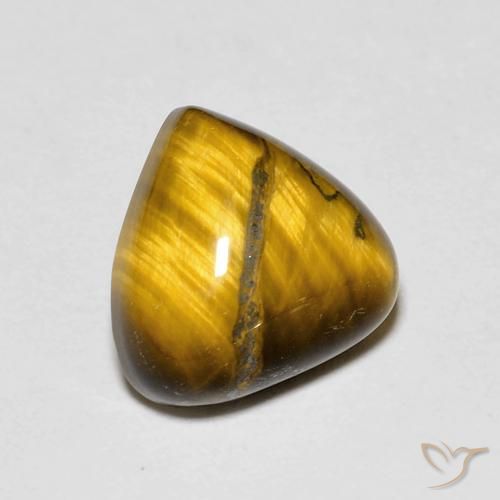 3.48 ct Brown Tiger's Eye Stone, Natural Tiger's Eye in Pear Cabochon Shape for Sale