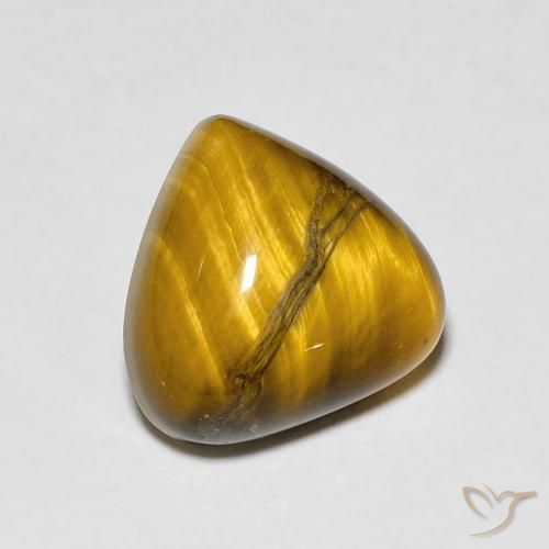 3.48 ct Brown Tiger's Eye Stone, Natural Tiger's Eye in Pear Cabochon Shape for Sale