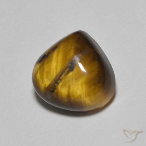 1.98 ct Brown Tiger's Eye Stone, Natural Tiger's Eye in Pear Cabochon Shape for Sale