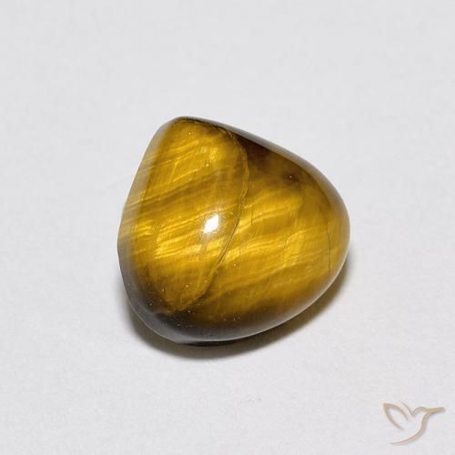 1.92 ct Brown Tiger's Eye Stone, Natural Tiger's Eye in Pear Cabochon Shape for Sale