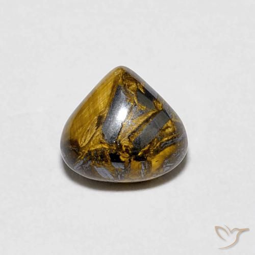 1.05ct Natural Warm Brown Tiger's Eye, Pear Shape, Opaque