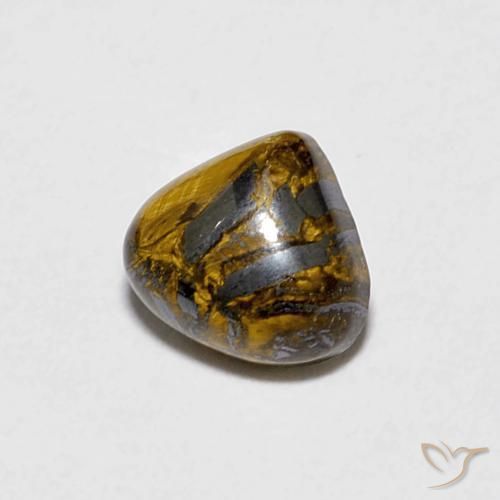 1.05 ct Brown Tiger's Eye Stone, Natural Tiger's Eye in Pear Cabochon Shape for Sale