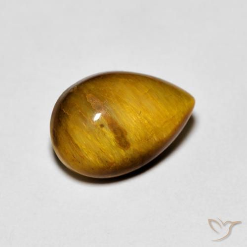 1.99 ct Brown Tiger's Eye Stone, Natural Tiger's Eye in Pear Cabochon Shape for Sale