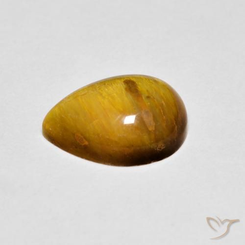 Tiger's Eye Gemstone in 10 x 7 mm (calibrated) Size for Sale, Tiger's Eye Stone in Medium Brown Color