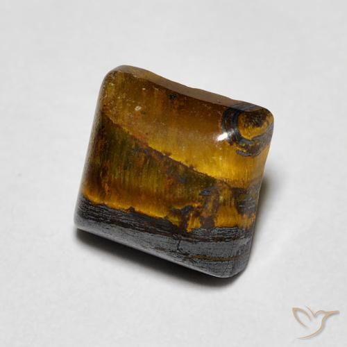 1.43 ct Brown Tiger's Eye Stone, Natural Tiger's Eye in Square Cabochon Shape for Sale